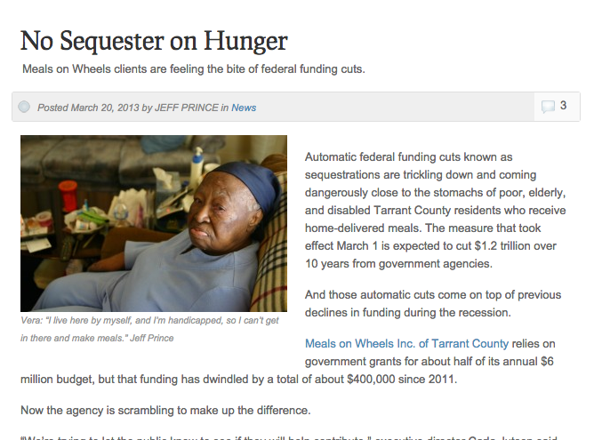 No Sequester on Hunger Screenshot