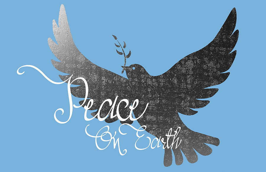 Peace on Earth Dove Holiday Card